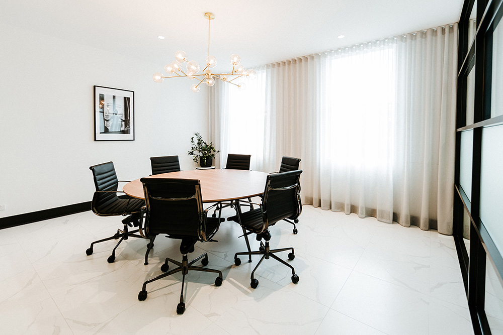 A modern meeting room in the Burbank and Brown Offices located in Nowra
